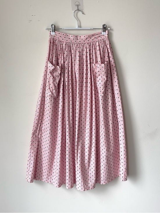 Ralph Lauren Dresses & Skirts - Vintage 80s Ralph Lauren Strawberry Print Skirt Size 6 Pocket Gathered Prairie